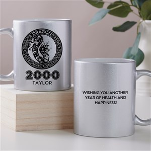 Lunar New Year Personalized 11 oz. Silver Glitter Coffee Mug - 45204-S