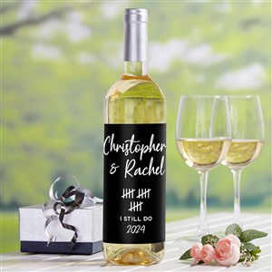 Anniversary Tally Personalized Wine Bottle Label - 46972-T