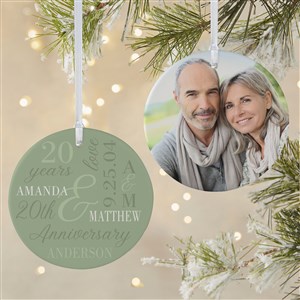 Eternal Love Personalized Anniversary Ornament- 3.75 Matte - 2 Sided - 47332-2L