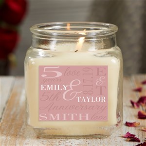 Eternal Love Personalized 10 oz. Anniversary Vanilla Candle Jar - 47333-10VB