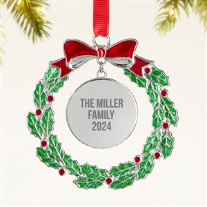 Write Your Own Personalized Metal Wreath Ornament - 47517