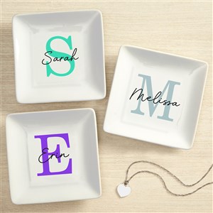 Simple Signature Personalized Ring Dish - 48079