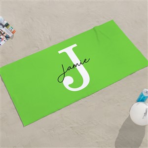 Simple Signature Personalized 30x60 Beach Towel - 48084