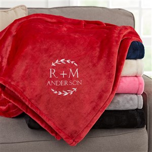 Their Initials Personalized 50x60 Red Fleece Blanket - 48465-SR