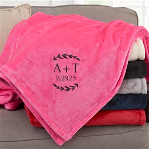 Their Initials Personalized 50x60 Pink Fleece Blanket - 48465-SP