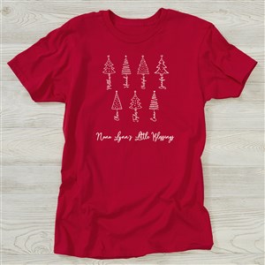 Scripted Name Christmas Tree Personalized Womens T-Shirt - 48568-T