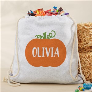 Pumpkin Personalized Halloween Drawstring Bag - 48624