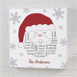 Santa Repeating Name Personalized Canvas Print - 12x12 - 48685-S