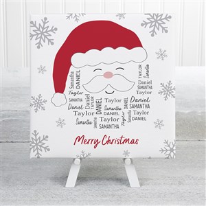 Santa Repeating Name Personalized Canvas Print - 8x8 - 48685-XS