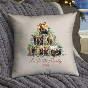 Holiday Moments Personalized Christmas Photo Throw Pillow - 14quot; - 48799-S