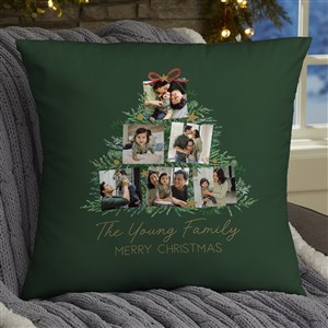 Holiday Moments Personalized Christmas Photo Throw Pillow - 18quot; - 48799-L