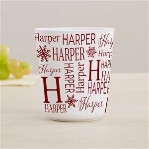 Christmas Snowflake Repeating Name Personalized Kids Cup - 48909-C