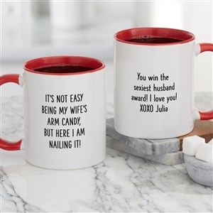 Wifes Arm Candy Personalized Coffee Mug 11 oz.- Red - 49203-R
