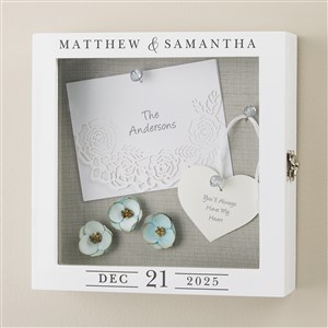 Moody Chic Wedding Engraved Shadow Box - 49321