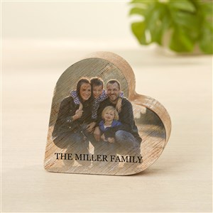 Photo  Message Personalized Wooden Heart - Small - 49440-S