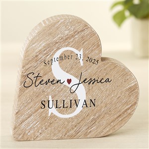 Simply Us Personalized Wooden Heart - 49442