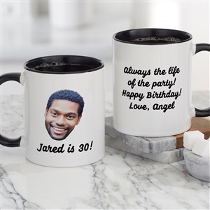 Photo Face For Him Personalized Coffee Mug 11 oz.- Black - 49507-B