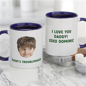 Photo Face For Him Personalized Coffee Mug 11 oz.- Blue - 49507-BL