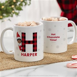 The Elf on the Shelf® Plaid Personalized Christmas Mug 11 oz.- White - 49574-S