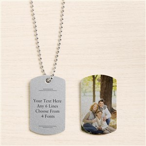 Write Your Own Personalized Photo 2 Sided Dog Tag - 50118