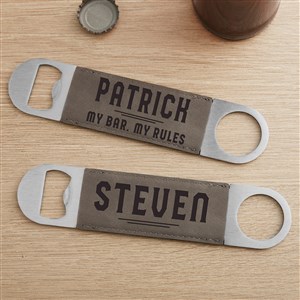 Classic Man Personalized Leatherette Bottle Opener - 50280