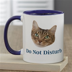 Pet Photo Face Cutout Personalized Coffee Mug 11 oz.- Blue - 50283-BL