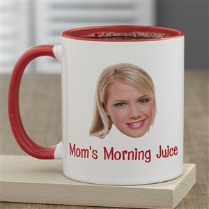 Photo Face Cutout Personalized Coffee Mug 11 oz.- Red - 50285-R