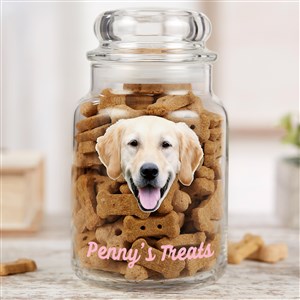 Pet Photo Face Cutout Personalized Pet Treat Jar - 50301