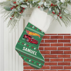 Hot Wheels™ Holiday Personalized Ivory  Stocking - 50517-I