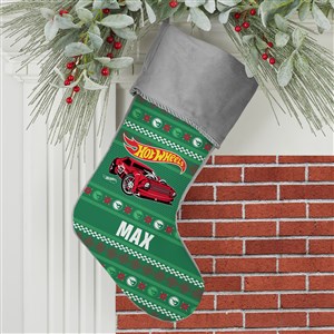 Hot Wheels™ Holiday Personalized Grey Stocking - 50517-GR