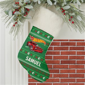 Hot Wheels™ Holiday Personalized Ivory Faux Fur Stocking - 50517-IF