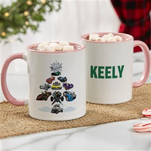 Hot Wheels™ Holiday Personalized Ceramic Mug 11 oz.- Pink - 50519-P