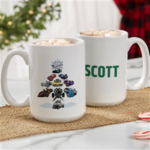 Hot Wheels™ Holiday Personalized Ceramic Mug 15 oz.- White - 50519-L