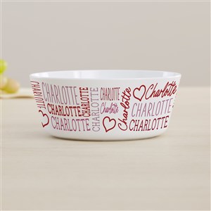 Repeating Name Heart Personalized Kids Bowl - 50579-B