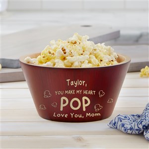 Pop Of Love Personalized Red Bamboo Bowl- Small - 50590-S