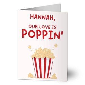 Popcorn Valentines  Personalized Greeting Card - 50593