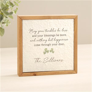 Irish Door Blessing Personalized Pulp Paper Sign 6x6 - 50668-S