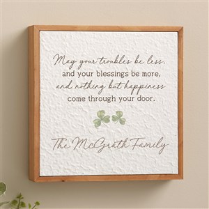 Irish Door Blessing Personalized Pulp Paper Sign 10x10 - 50668-M