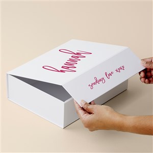 Trendy Script Personalized Keepsake Memory Box-8x10 - 51502-S