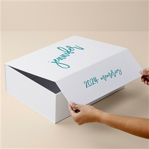 Trendy Script Personalized Keepsake Memory Box-12x15 - 51502-L