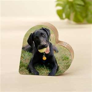 Pet Photo Personalized Small Wooden Heart - 51508