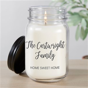 Seasonally Script Personalized Farmhouse Candle Jar - 51526