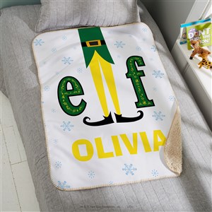 Elf® Personalized 30x40 Sherpa Blanket - 51709-SS