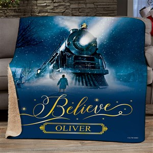 Polar Express® Personalized 60x80 Sherpa Blanket - 51733-SL