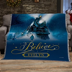 Polar Express® Personalized 56x60 Woven Throw - 51733-A