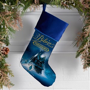 Polar Express® Personalized Blue Christmas Stockings - 51737-BL