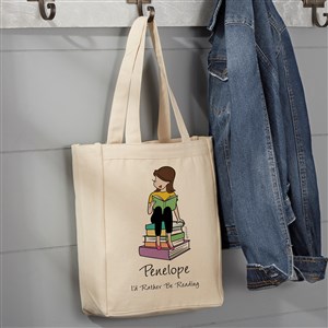 Book Lover philoSophies® Personalized Canvas Tote Bags- 14 x 10 - 52453-S