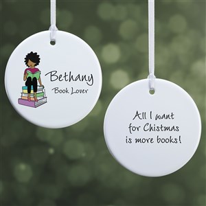 Book Lover philoSophies® Personalized Ornament - 2.85 Glossy - 2 Sided - 52454-2