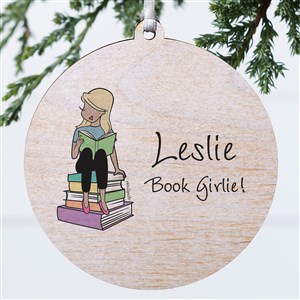 Book Lover philoSophies® Personalized Ornament-3.75 Wood - 1 Sided - 52454-1W