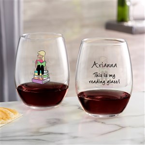 Book Lover philoSophies® Personalized Stemless Wine Glass - 52455-S